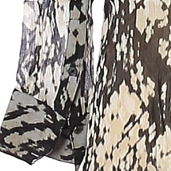 Vince Silk Basketweave Printed Button Down Shirt - Picture 7 of 15